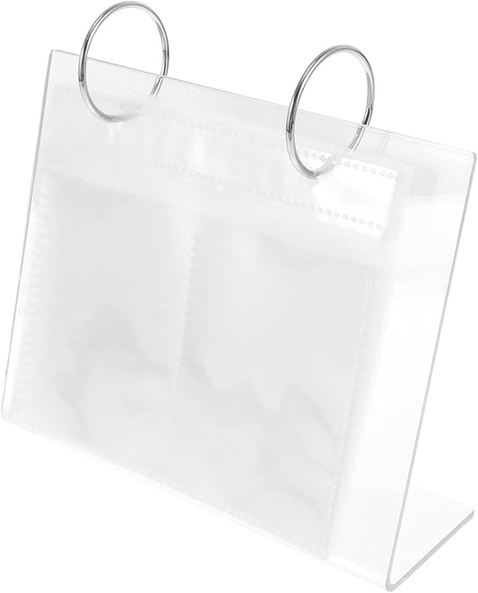 Tofficu Desktop Mini Photo Album Acrylic: Table Top Flip Calendar Photo 3 Inch Album Collection Photo Album for Home Office