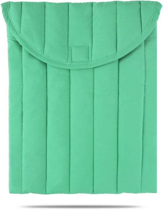 Puffy Laptop Sleeve 11-12 Inch Light Green, Protective Carrying Case for Men and Women, Cute Case Bag Compatible with 11 and 12 Inch Laptops, 10.9" Ipad 10, 10.2" Ipad 7 8 9 in Cover