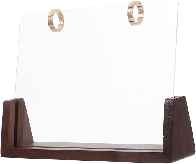 Veemoon 1 Set Flip Calendar Stand Sturdy Wooden Base for Home Office Desk Modern Calendar Rack for Easy Date Tracking Planning Secure Stable