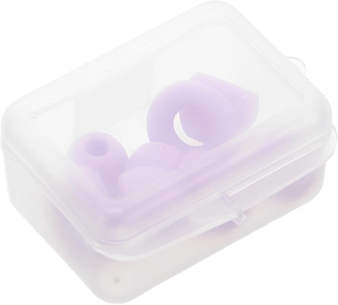 Uonlytech Reusable Silicone for Sleeping and Noise Reduction, 1 Pair Violet Noise Cancelling for Work, Travel, and Concert Hearing Protection