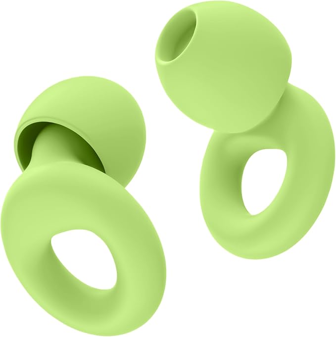 Noise Canceling Earplugs for Sleep and Concentration– New Flexible Earplugs for Better Attenuation–2 Pair Reusable –Deal for Side Sleepers &Noise Sensitive Person – 27dB Noise Cancellation–Dark Green