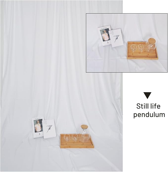White Backdrop Background 5 X 6.5FT Large Photography Backdrop Photo Background Screen for Photography Photo Booth Backdrops for Photoshoot Background Screen Parties Curtain