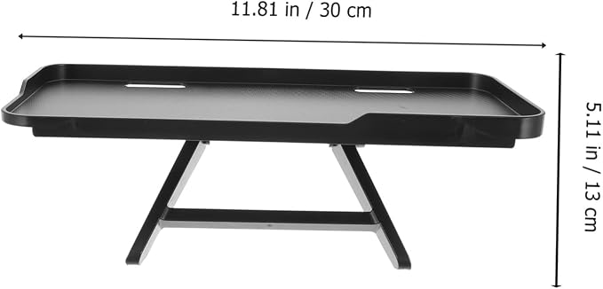 Healifty Desktop Storage Organizer Shelf for Flat Screen Tvs Monitors Space Saving Display Stand for Media Devices for Frames Plants and Speakers