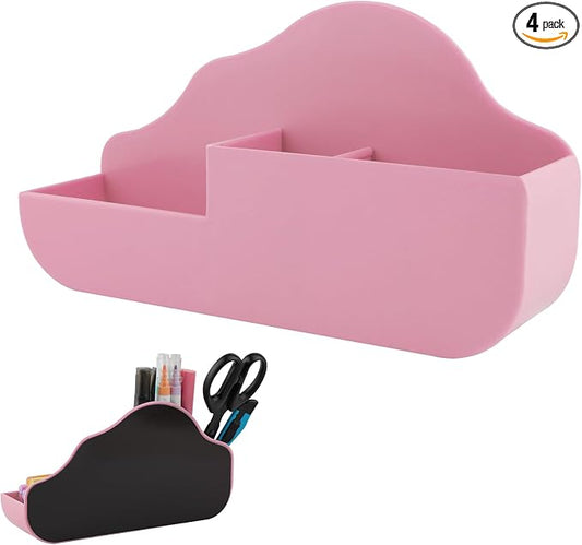 KITANIS Magnetic Pen Holder,3 Compartments Magnetic Dry Erase Marker Holder,Extra Strong Magnet Storage Marker Pen Pencil Organizer for Refrigerator,Whiteboard,Locker Accessories(Cloud Style)