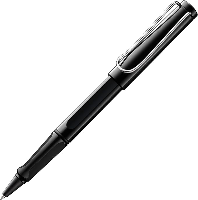 Lamy safari black - Rollerball Pen with ergonomic grip & line width M - for pleasant long writing - made of robust ASA plastic - including rollerball refill M 63 in black