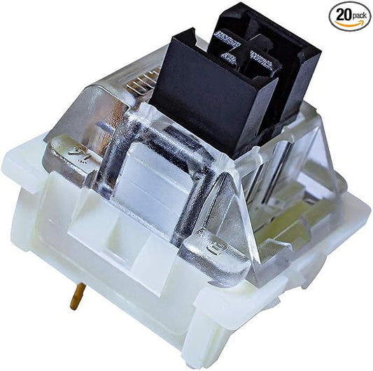 outemu Black Switches,20-Pack 3-Pin Linear Heavy 65gf Dustproof RGB Key Switches - Cherry MX Equivalent - DIY Replaceable for Mechanical Keyboard