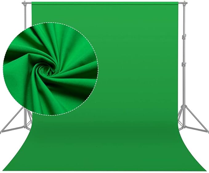 Green Screen Backdrop 10 x 13 ft, Photography Greenscreen Background for Streamingl, Big Green Photo Backdrop Curtain for Zoom Meeting, Video Studio, Video Recording