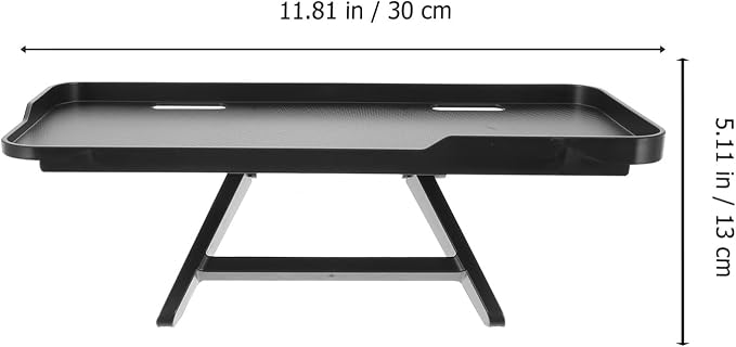 Happyyami Monitor Top Storage Bracket Non- Tv and Computer Rack for Organized Office and Home Use Easy Installation Legs Black