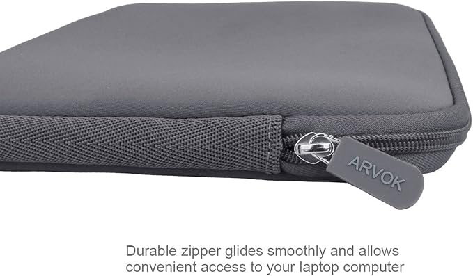 Arvok 17-17.3 Inch Laptop Sleeve Multi-Color & Size Choices Case/Water-Resistant Neoprene Notebook Computer Pocket Tablet Briefcase Carrying Bag/Pouch Skin Cover for HP/Dell/Lenovo/Asus/Acer, Grey