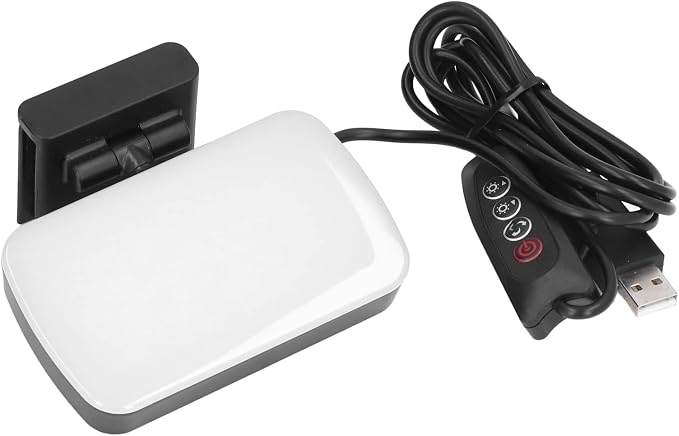 Video Conference Lighting Kit,LED Fill Lights Clip On Type 360° Rotatable Webcam Lighting 10 Levels Adjustable Lamp for Video Conference with Sturdy Clip