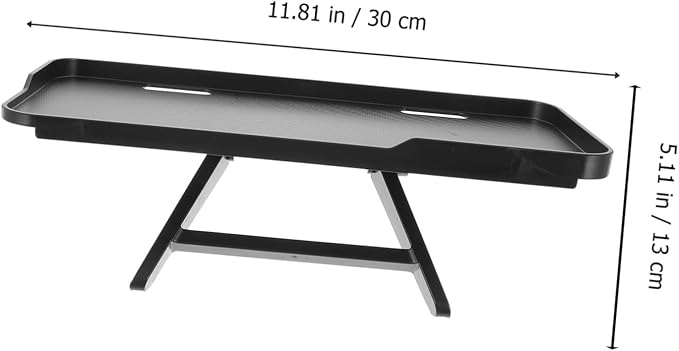 Mobestech Adjustable TV Screen Top Storage Shelf Black Desktop Organizer for Media Devices Compatible Monitors Easy Installation Suitable for Home and Office