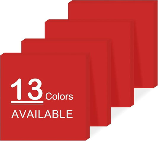 Super Sticky Notes,Self-Stick Note Pads 3 x 3 in,400 Sheets Sticky Notepad Bulk Post,Office Supplies,School Supplies,Christmas Decor (Apple Red, Sticky Notes 3x3)