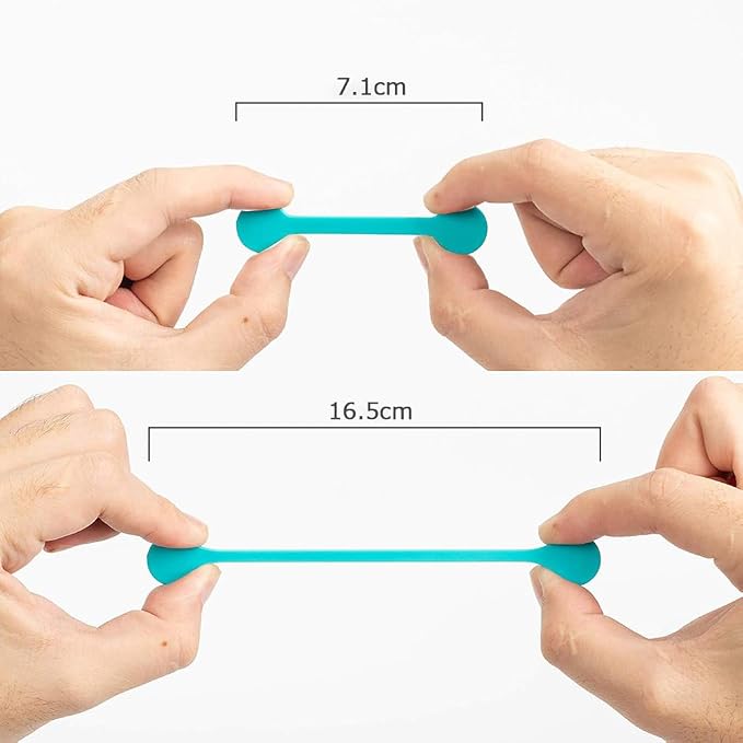 Kanemc Magnetic Cable Ties,Silicone Cord Twist Ties(10-Pack 5 Colors) | Magnetic Cord Organizer for Bundling Earphone,Magnet Strap for Charging Wire Organizer, Earphone Cords Wrap, Fridge Magnets