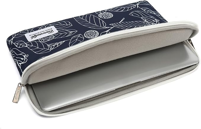 Canvaslife Waterproof Patten Laptop Sleeve 14 inch 14.0 inch Laptop case Bag(Blue Leaves)