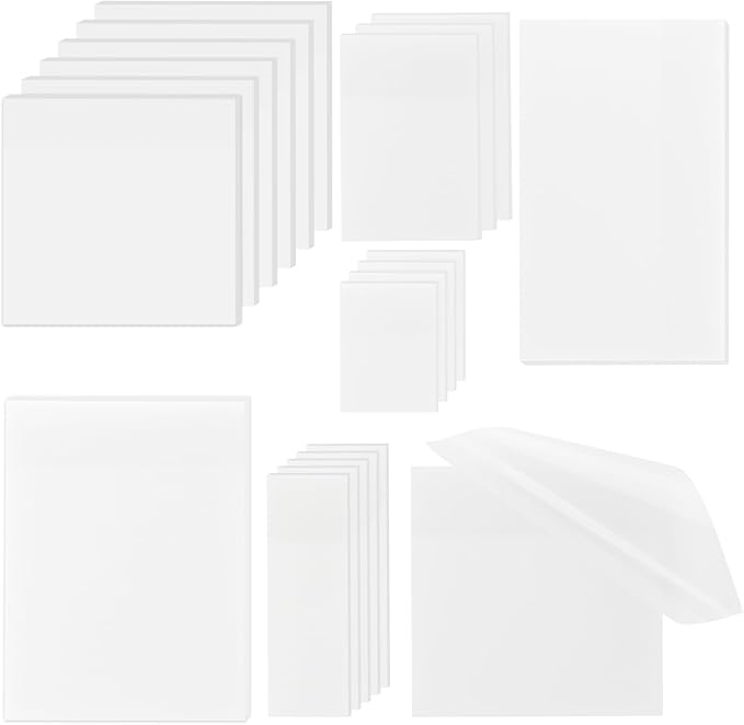 Mr. Pen- Transparent Sticky Notes Set, 1000 Sheets, 6 Sizes | Waterproof Transparent Sticky Note Pads for Bible Study, Annotating Books, Office, School, Planning