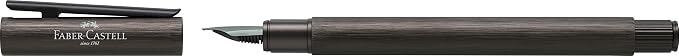 Faber-Castell NEO Slim Fountain Pen, Aluminum Gunmetal - Broad