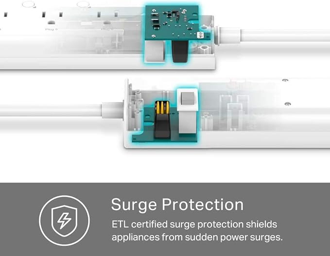 Kasa Smart Plug Power Strip HS300, Surge Protector with 6 Individually Controlled Smart Outlets and 3 USB Ports, Compatible with Alexa & Google Home, No Hub Required, White (Pack of 10)