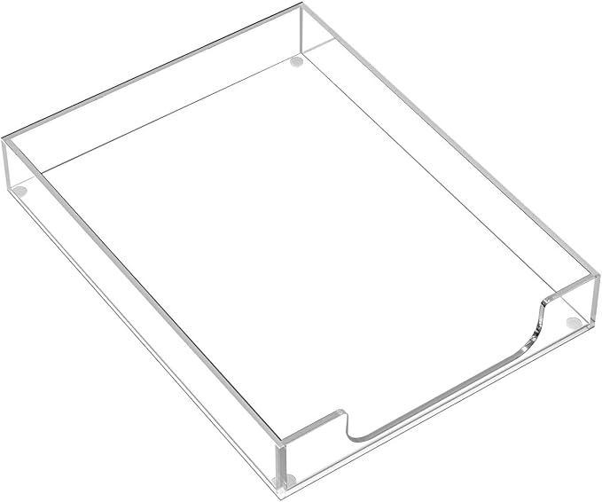 MaxGear Acrylic Letter Tray | Clear Desk Organizer for Papers, Documents, Notebooks, Multi-Function File Tray, Desktop Organizer for Office, Home