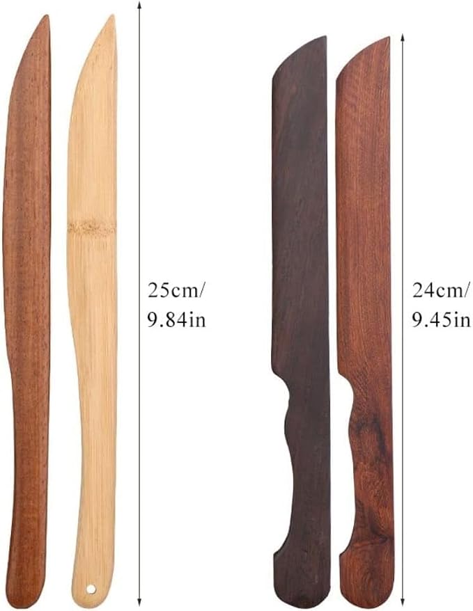 1Pc 25cm-Bamboo Wood-Colored Creative Wood Envelope Opener Handmade Wooden Bookmarks Desk Accessories Slitter Paper Cutting Letter for Home,Letter Openers,Office Products,Cutting and Measuring Devices