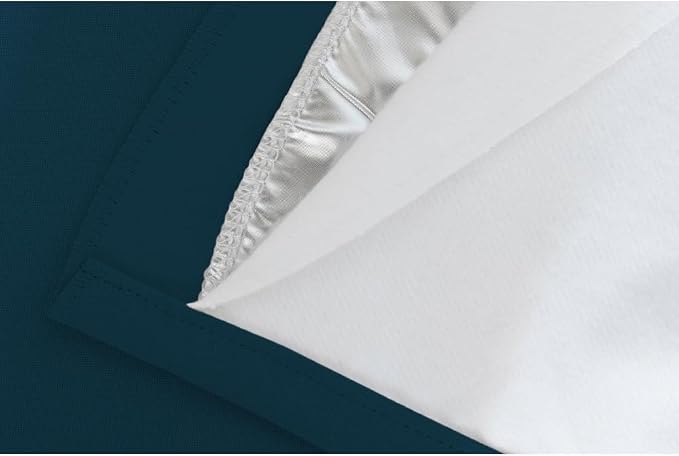 Moondream DecibelControl™ 3-in-1 Soundproof Curtain | Noise Reduction | Thermal Insulation | 100% Blackout | Patented Technology | Made in Europe | Grommet | 55" W x 63" L | Blue - Air Force MC56