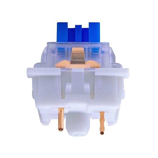 Outemu Blue Switches, 30-Pack, 3-Pin Clicky & Tactile (50gf) Dustproof RGB Key Switches, Cherry MX Compatible for Mechanical Keyboard