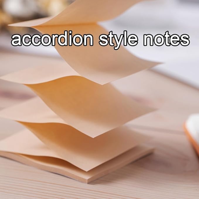 (16 Pack) Pop Up Sticky Notes 3x3 in Accordion Stickies Super Sticking Power Memo Pads Vintage Colors
