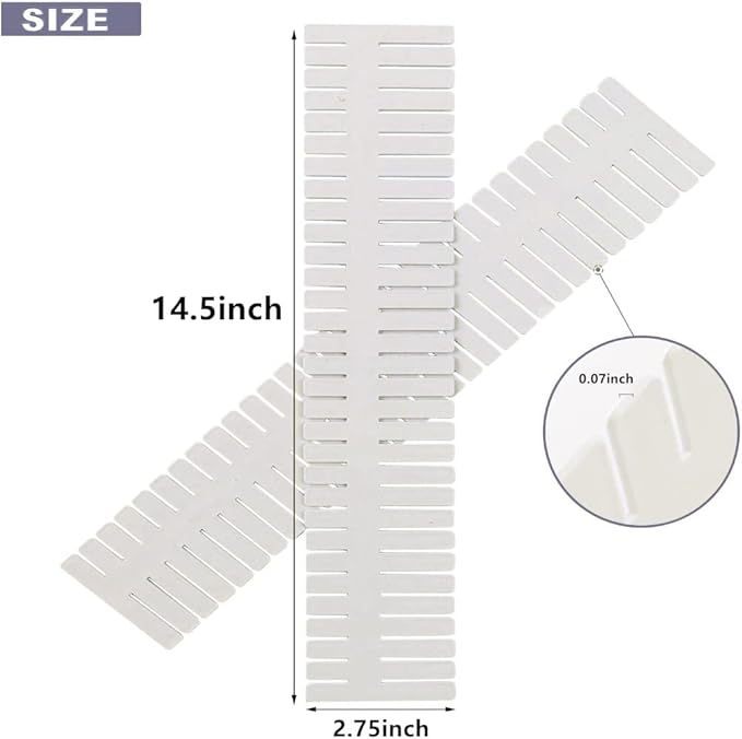 44Pcs Drawer Dividers with Fixing Buckle, Adjustable Drawer Organizer Storage Separator for Clothes, Cutlery, Socks, Underwear, Makeup, Dresser, Kitchen, Bedroom, Office, Bathroom, 14.5 * 2.75in