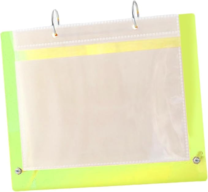 Desktop Acrylic Photo Album Clear Flip Frame Table Calendar Photo Frame for Office Desks Entrance Bedroom, Green