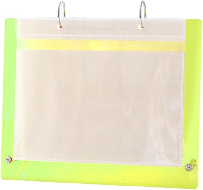Desktop Acrylic Photo Album Clear Flip Frame Table Calendar Photo Frame for Office Desks Entrance Bedroom, Green