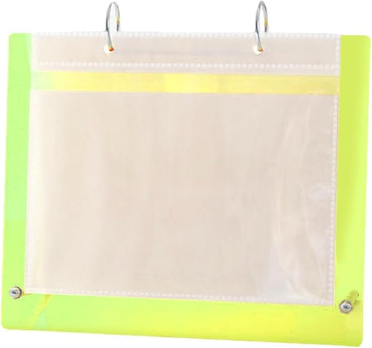 Desktop Acrylic Photo Album Clear Flip Frame Table Calendar Photo Frame for Office Desks Entrance Bedroom, Green