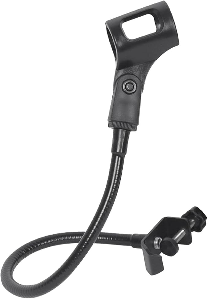 Saycker 360 Degree Flexible Gooseneck Microphone Stand Adjustable Desk Mic Boom Arm Stand with Clip(Black)