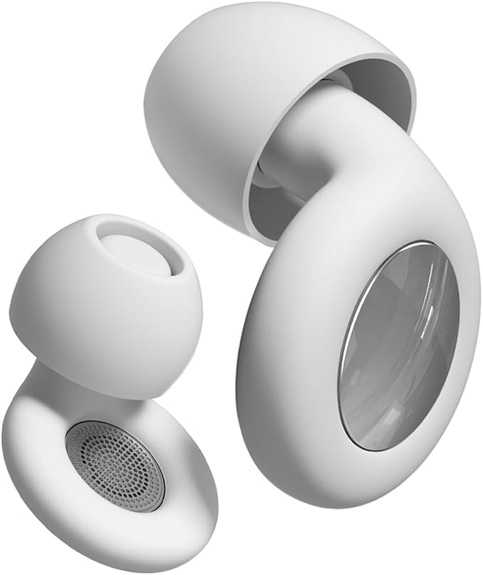 Ear Plugs for Sleeping Noise Cancelling,Comfortable Silicone Earplugs for Sleeping Hearing Protection Ear Plugs for Sleep, Focus, Noise Sensitivity,Off-White