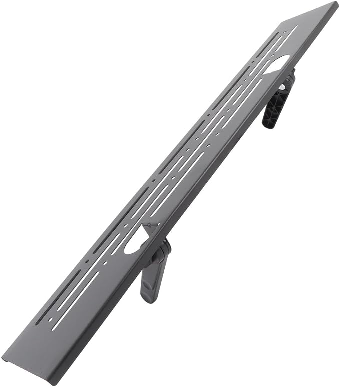 Ejoyous TV Top Shelf Computer Screen Top Shelf Mount Monitor Storage Rack Steel Floating TV Organizer Adjustable 60cm Hollow Design with Protective Pad Strips for Speaker