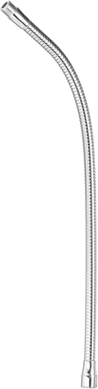 PATIKIL 20" Microphone Gooseneck, 1Pcs 5/8"-27 Thread Metal Universal Hose Flexible Arm Gooseneck Tube Extension for Multifunction DIY, Silver Tone