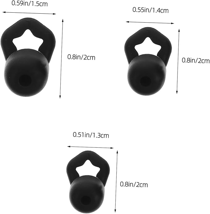 Abaodam 3 Pairs Reusable Silicone for Sleeping and Concerts Noise Cancelling Earbuds for Travel and Focus Comfortable Sound Insulation Small Medium Large Black