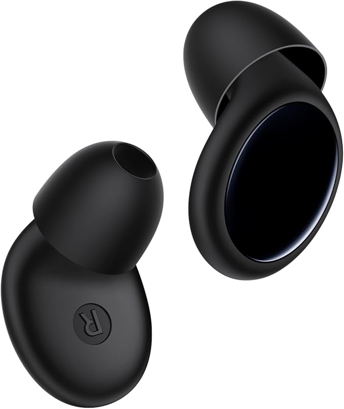 45dB Ear Plugs for Sleeping Noise Cancelling Ear Plugs for Noise Reduction & Snoring, Concerts, Earplugs for Sleep,Sider Sleepers Airplane, Silicone Earplugs Reusable Concert Ear Plug Case Black