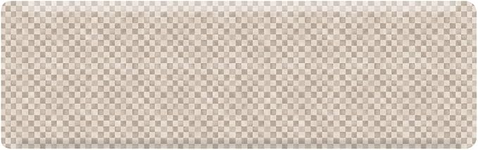 House of Noa Nama Standing Mat – Anti-Fatigue Cushioned Kitchen Mats for Floor | Ergonomic Bounce-Back Foam Kitchen Mats | Anti-Fatigue Mats for Kitchen & Standing | Checker Almond | 22" x 72"