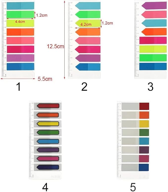 80Pcs/Set Bookmark Stationery Index Flags Office Supplies Tab Strip Label Paster Sticker Loose-Leaf Memo Pad Sticky Notes(4)