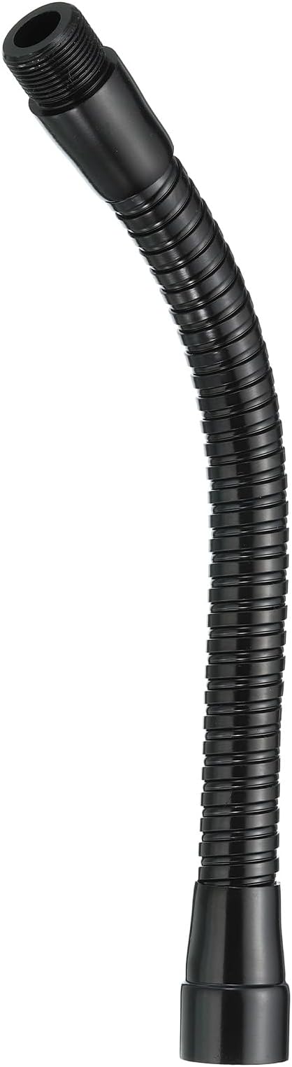 PATIKIL 8" Microphone Gooseneck, 5/8"-27 Thread Metal Universal Hose Flexible Arm Gooseneck Tube Extension for Multifunction DIY, Black