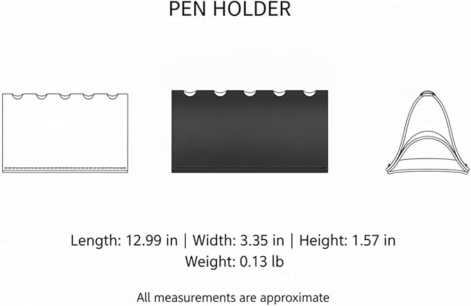 Sleek Rectangular PU Leather Pen Caddy, Minimalist Desktop Organizer for Office Desk Supplies