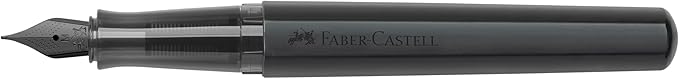 Faber-Castell HEXO Fountain Pen, Matte Black - Medium: Modern Fountain Pen with Stainless Steel Medium Nib, Ergonomic Grip & Balanced Aluminum Barrel for Creative Writing