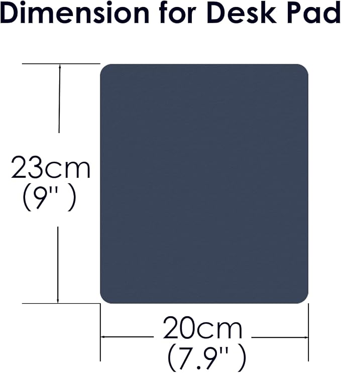 Leather Desk Pad Protector, Waterproof Mouse Pad, PU Desk Mat, Office Desk Cover, Desk Writing Mat for Office/Home/Work/Cubicle (Blue/Yellow) 9x8 in