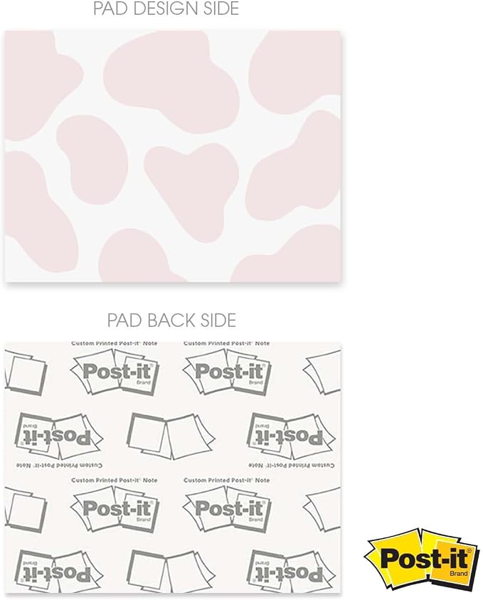 Cute Pink Cowgirl Themed Sticky Note Pads / 4" x 3" Repositionable Trendy Western Sticky Notes / 50 Sheets Per Pad/Set of 6 Retro Designs/Made in USA