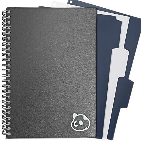 Panda Planner 2026 Undated Daily Planner 5.75" x 8.25" – 90-Day Spiral Academic & Productivity Planner with Hourly Schedule, Habit Tracker, To-Do List & Monthly Calendar – ADHD-Friendly Panda Journal (Gray)