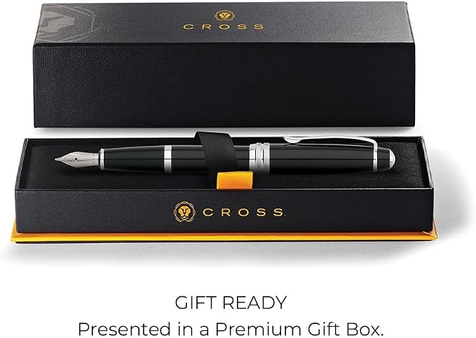 Cross Bailey Black Lacquer Medium With Stainless Steel Nib Self Serve S Fountain Pen