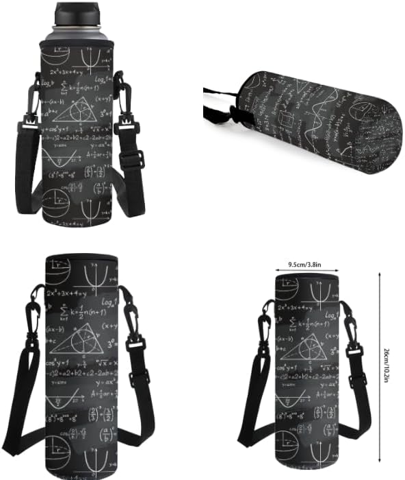 Ystardream Math Equation Backpack Purse for Boys Girls Backpack and Lunch Box with Water Bottle Sleeve Pencil Case Set of 4 Kids Elementary Bookbag Daypack for Camping Travel Sports