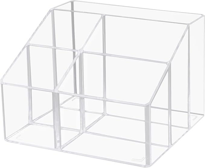 HSYMQ Acrylic Desk Organizers, Clear Pen Holder and Pencil Holder Display Stand for Office, School and Home