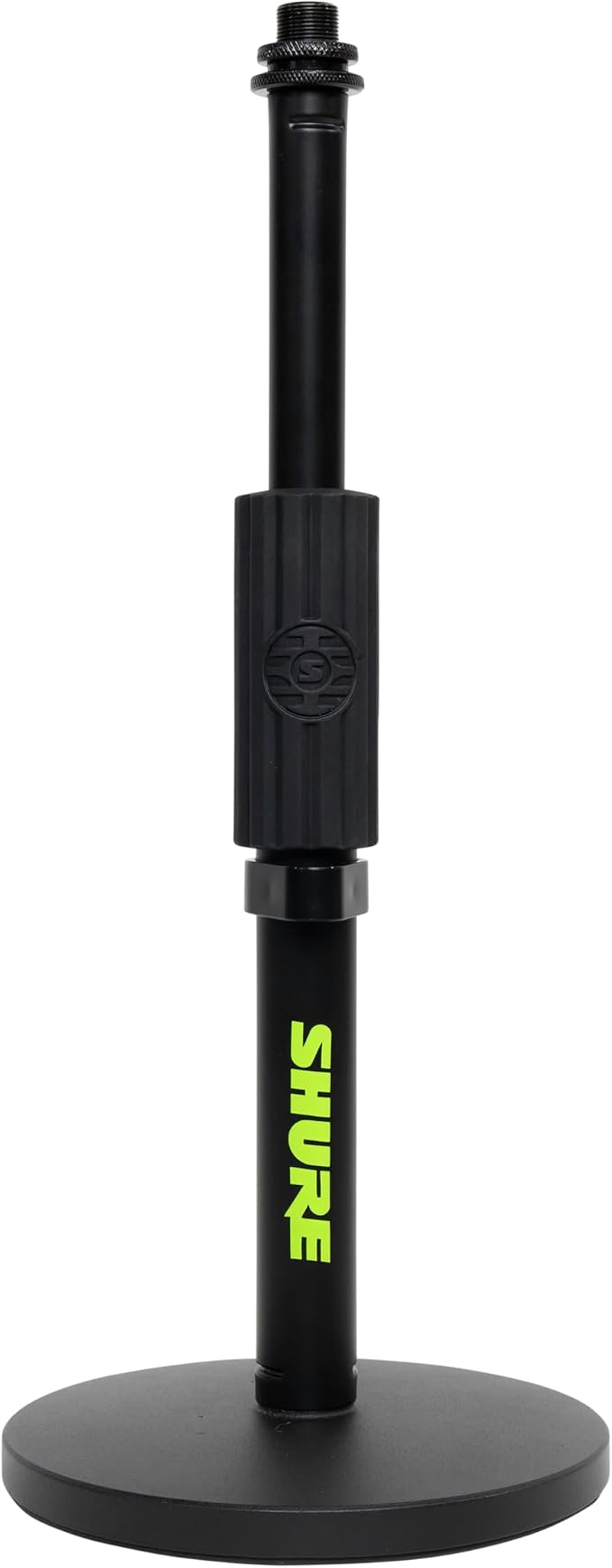 Shure by Gator Round Base Desktop Mic Stand with Standard Height-Adjustable Twist Clutch and 6" Base; (SH-DESKTOP1)