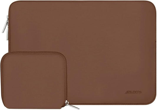 MOSISO Laptop Case 15 inch, 15 inch Laptop Sleeve Bag Compatible with MacBook Air M5 A3448 M4 A3241 M3 A3114 M2 A2941 2026-2023, Dell XPS, Neoprene Computer Sleeve Bag with Small Case, Caramel Brown