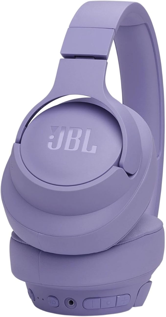 JBL TUNE 770NC - Adaptive Noise Cancelling with Smart Ambient Wireless Over-Ear Headphones, Bluetooth 5.3, Up to 70H battery life with speed charge, Lightweight, comfortable & foldable design (Purple)